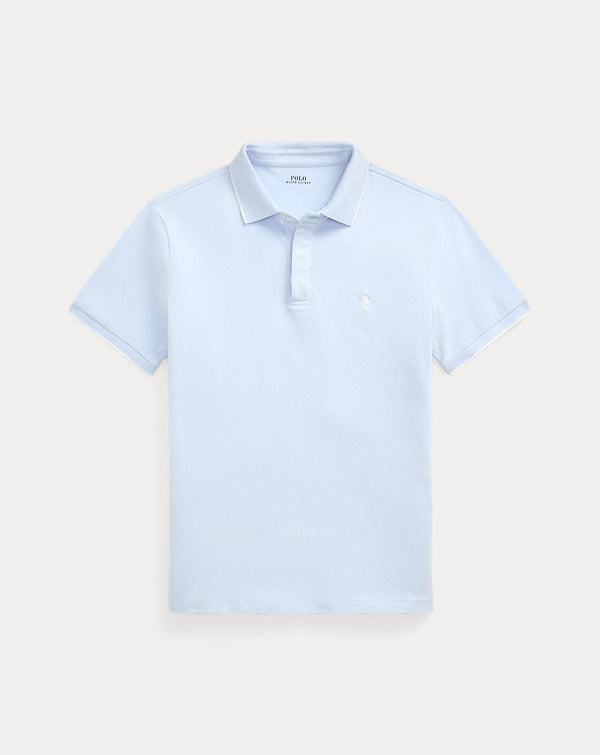 Polo de malha Oxford elástica com ajuste fino personalizado