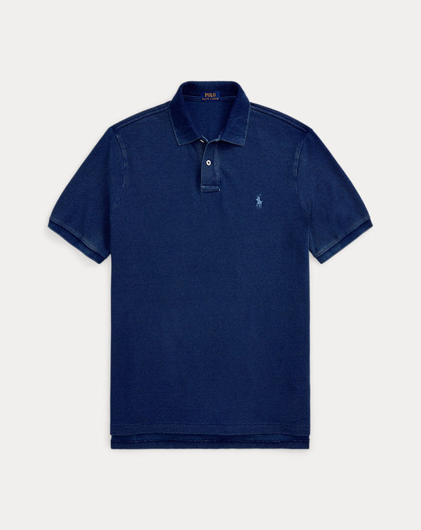 Classic Fit Indigo Mesh Polo Shirt
